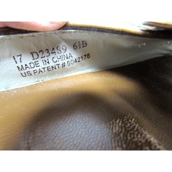 Cole Haan 6.5 B ankle strap slingback flats heels open toe peep low hee - Picture 8 of 12